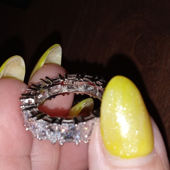 Sterling 925 CZ Ring, Sz 8 - Picture 11 of 13